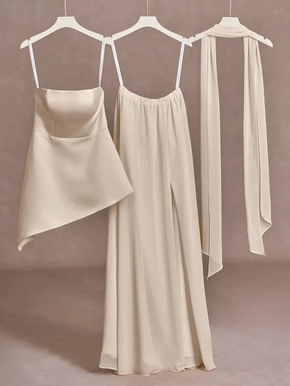 Azazie Alma Cream Two Piece Set - Picture 2 of 5